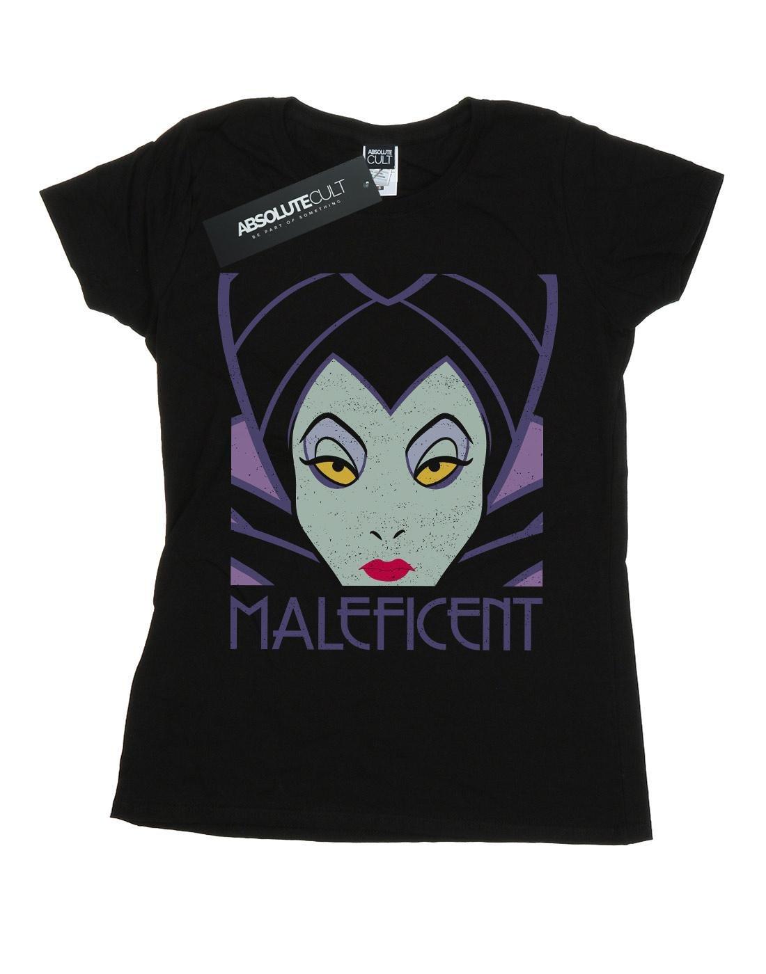 Maleficent Cropped Head Tshirt Damen Schwarz L von Disney