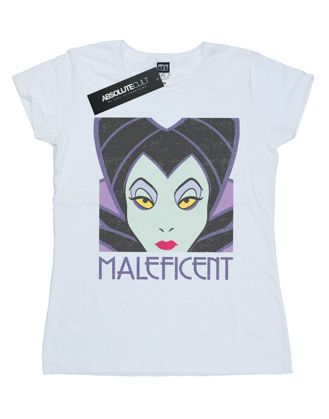 Maleficent Cropped Head Tshirt Damen Weiss L von Disney