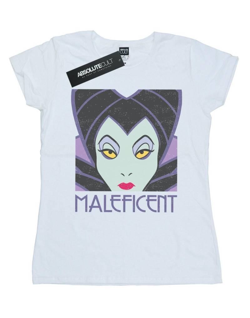 Maleficent Cropped Head Tshirt Damen Weiss M von Disney
