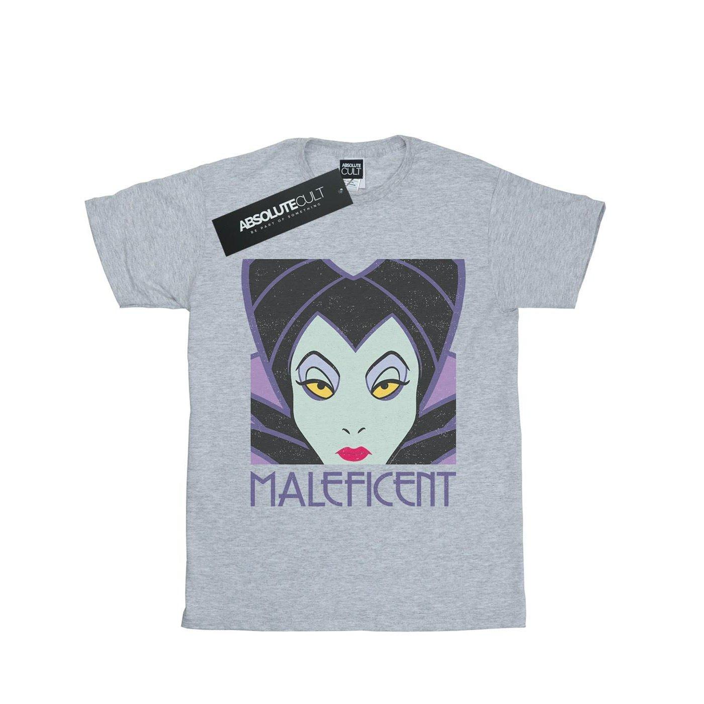 Maleficent Cropped Head Tshirt Unisex Grau 140/146 von Disney