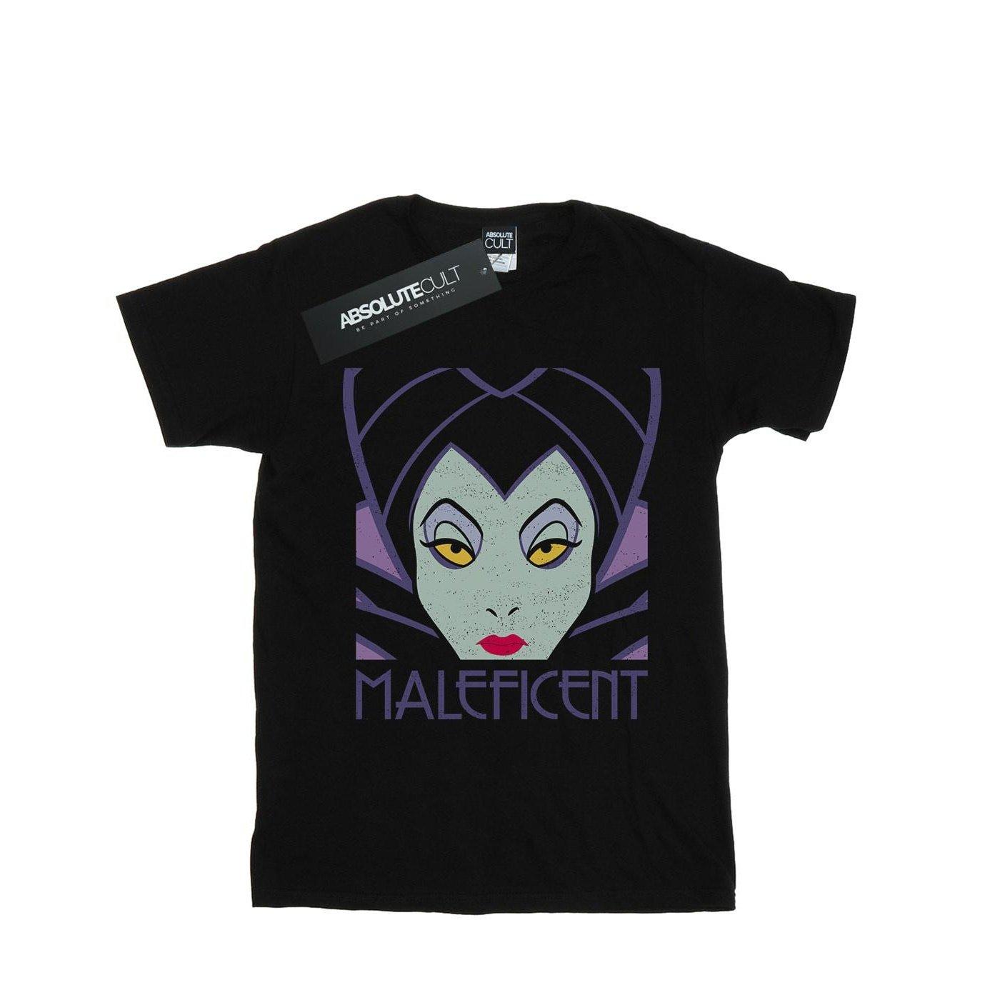 Maleficent Cropped Head Tshirt Unisex Schwarz 140/146 von Disney