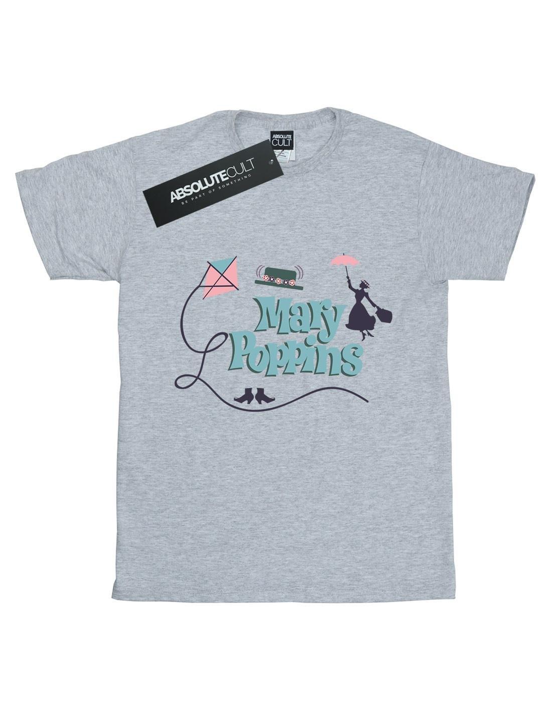 Mary Poppins Logo Tshirt Damen Grau 3XL von Disney