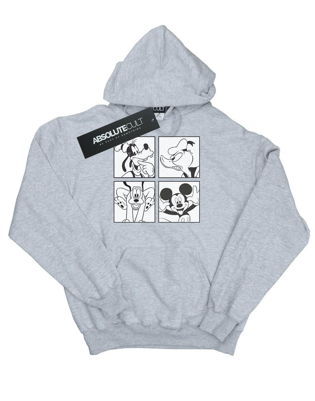 Mickey, Donald, Goofy And Pluto Boxed Kapuzenpullover Damen Grau S von Disney