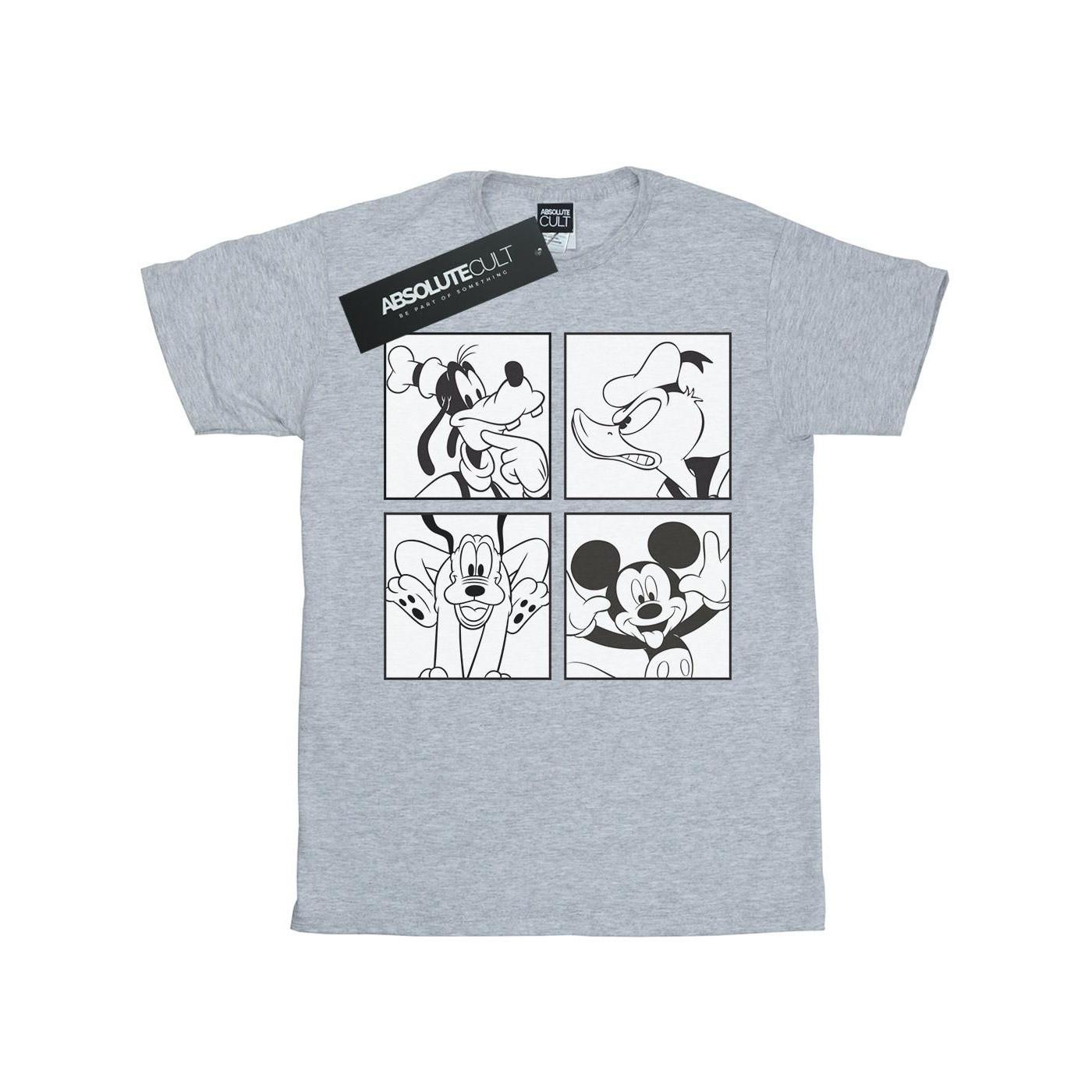 Mickey, Donald, Goofy And Pluto Boxed Tshirt Unisex Grau 152-158 von Disney