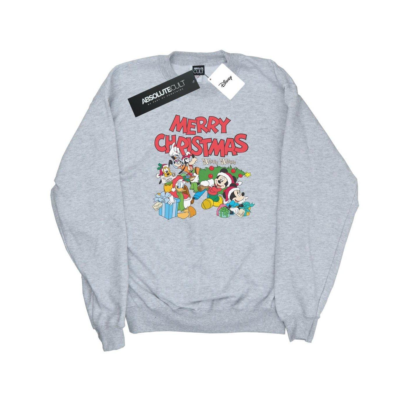 Mickey And Friends Winter Wishes Sweatshirt Damen Grau L von Disney