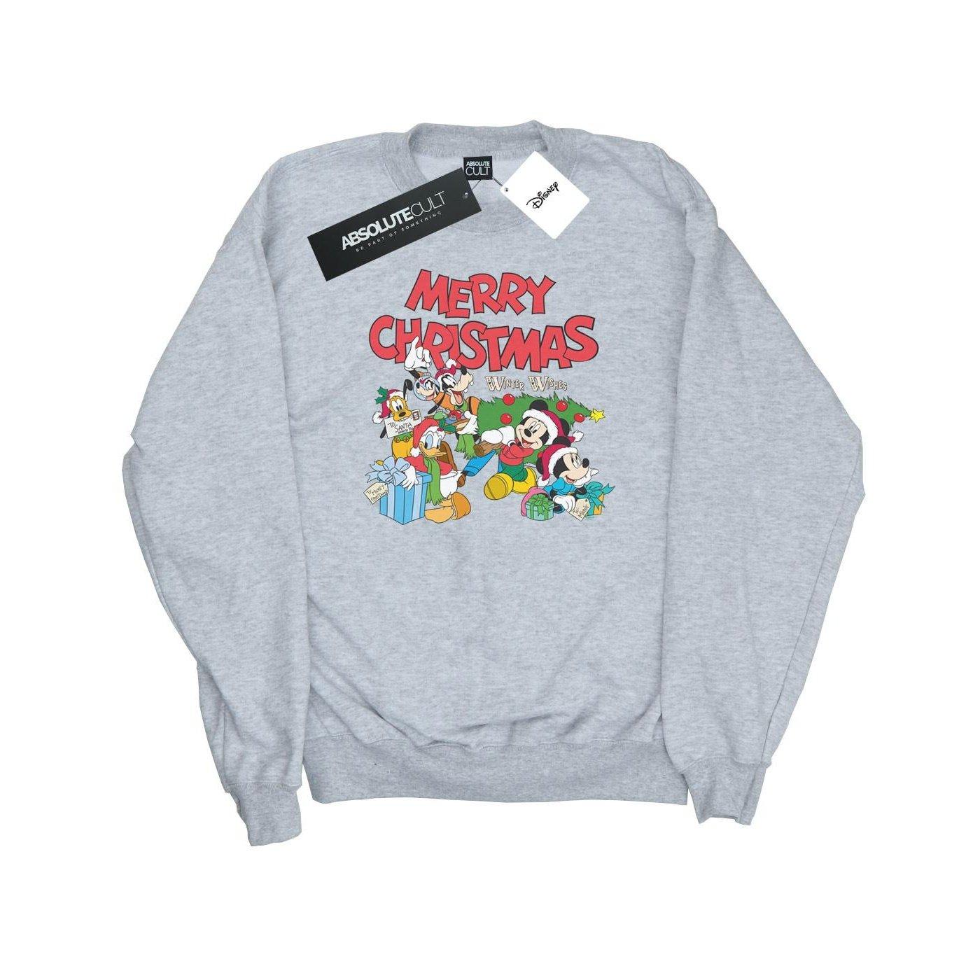 Mickey And Friends Winter Wishes Sweatshirt Herren Grau 4XL von Disney