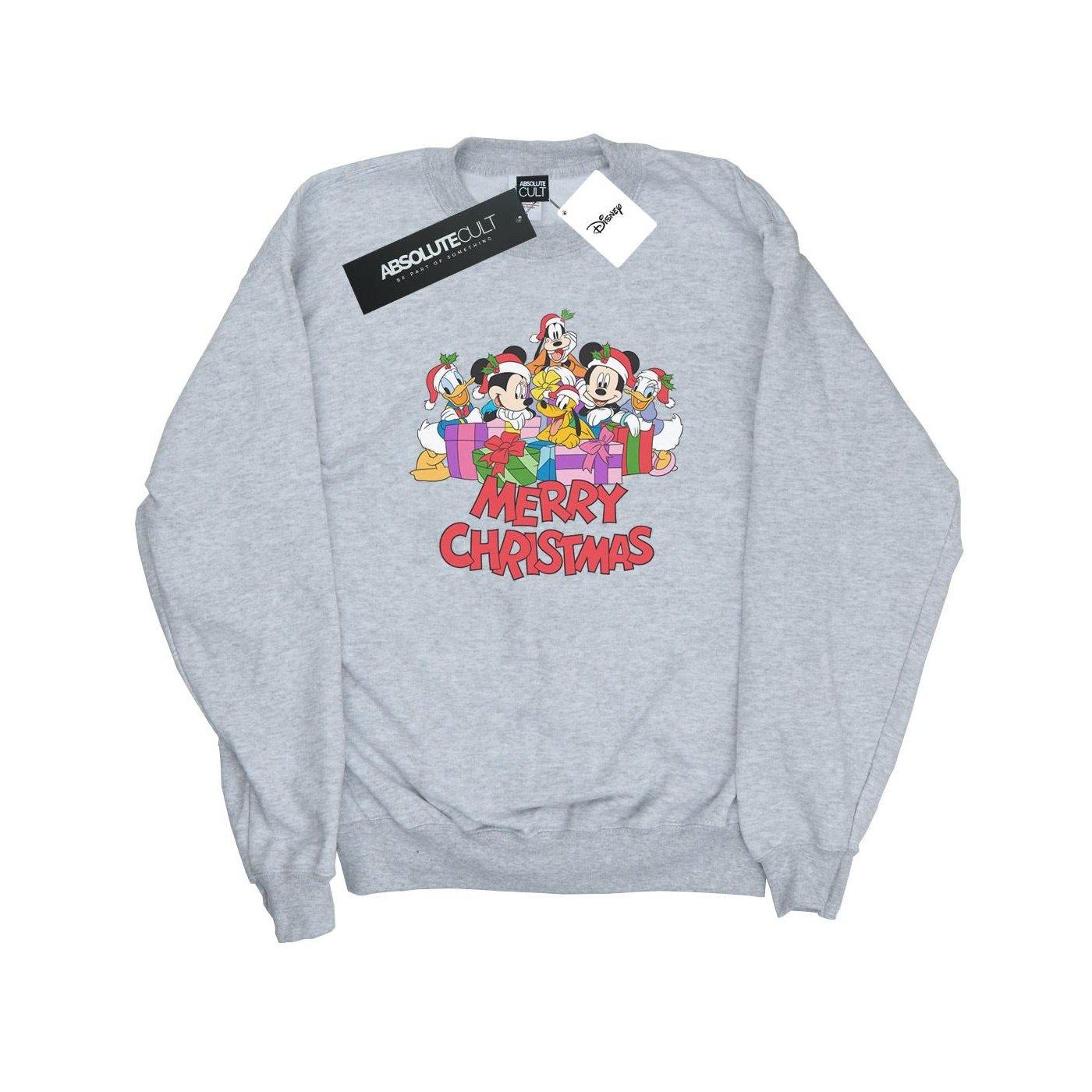 Mickey Mouse And Friends Christmas Sweatshirt Damen Grau M von Disney