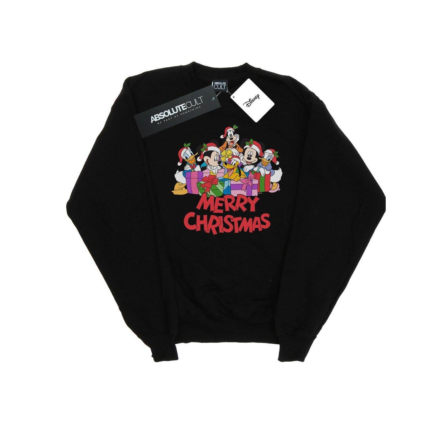 Mickey Mouse And Friends Christmas Sweatshirt Mädchen Schwarz 116 von Disney