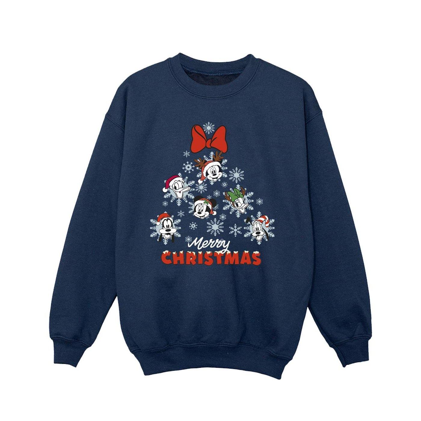 Mickey Mouse And Friends Christmas Tree Sweatshirt Mädchen Marine 116 von Disney