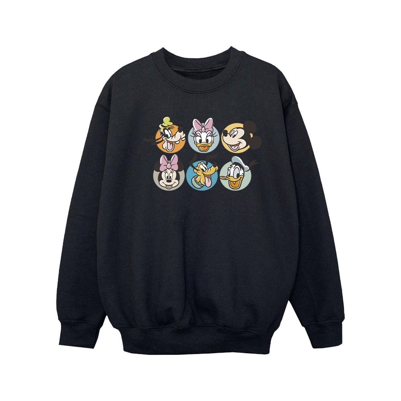 Mickey Mouse And Friends Faces Sweatshirt Mädchen Schwarz 152-158 von Disney