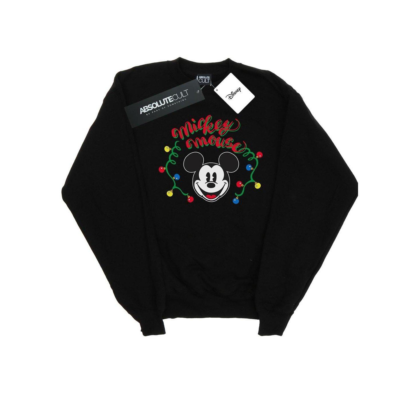 Mickey Mouse Christmas Light Bulbs Sweatshirt Herren Schwarz 3XL von Disney