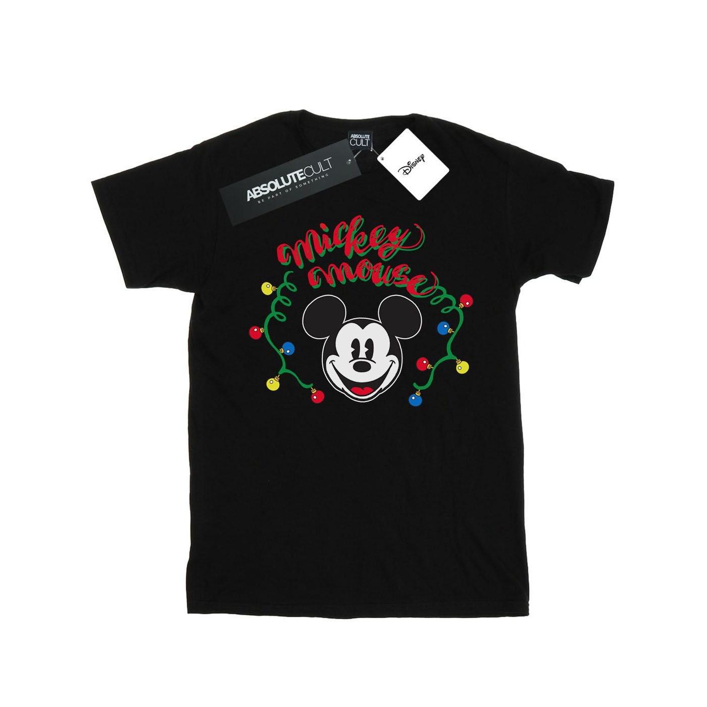 Mickey Mouse Christmas Light Bulbs Tshirt Herren Schwarz 4XL von Disney