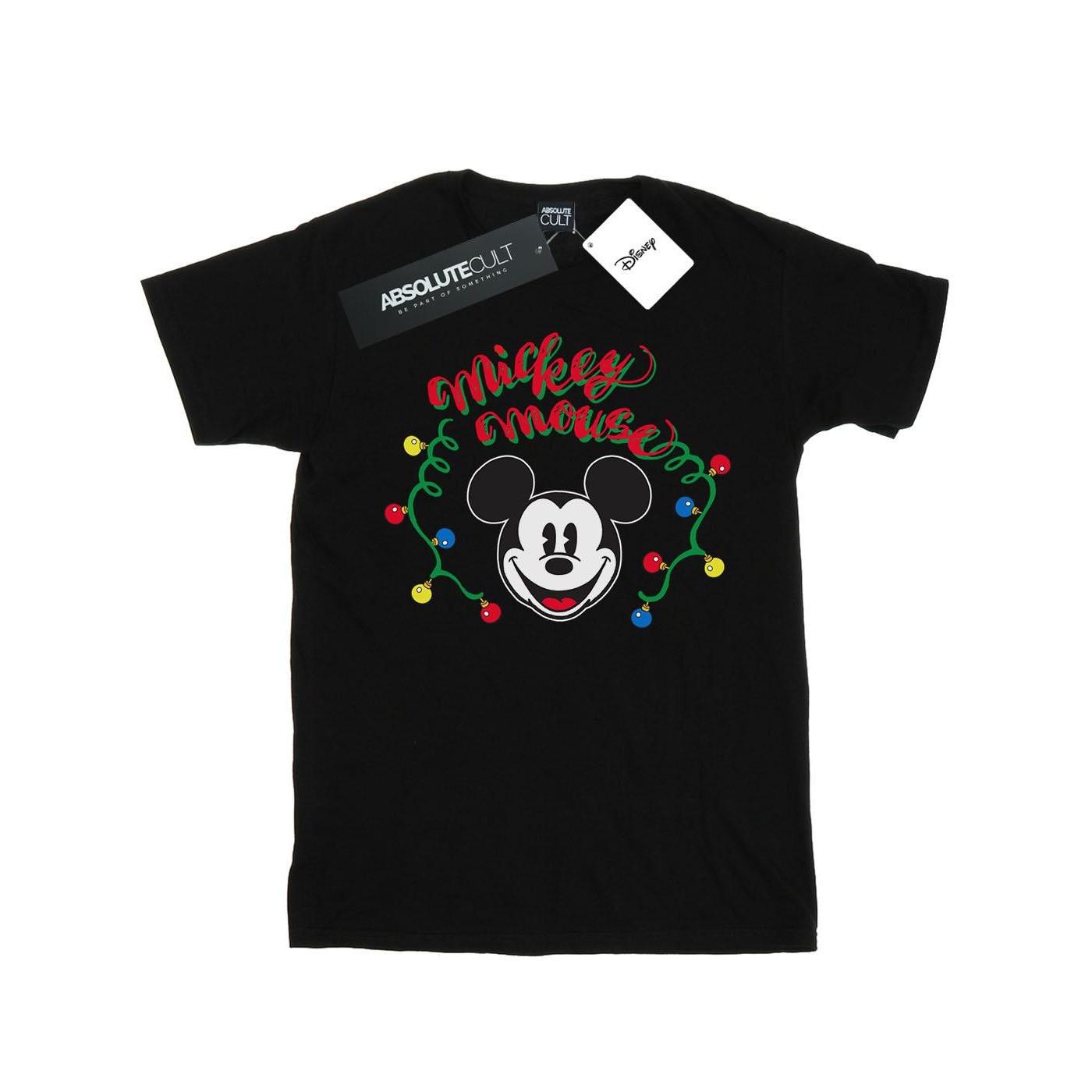 Mickey Mouse Christmas Light Bulbs Tshirt Herren Schwarz XXL von Disney