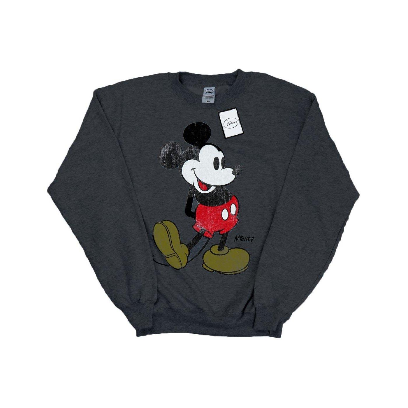 Mickey Mouse Classic Kick Sweatshirt Herren Taubengrau S von Disney