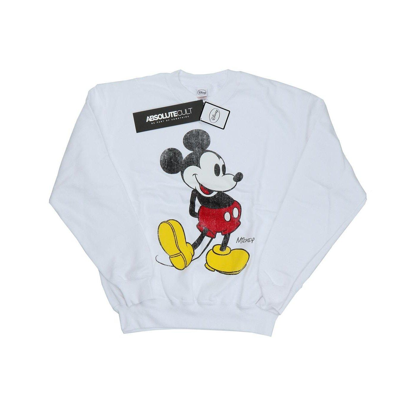 Mickey Mouse Classic Kick Sweatshirt Herren Weiss L von Disney