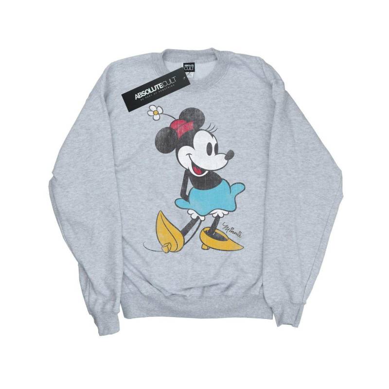 Mickey Mouse Classic Minnie Mouse Sweatshirt Mädchen Grau 116 von Disney
