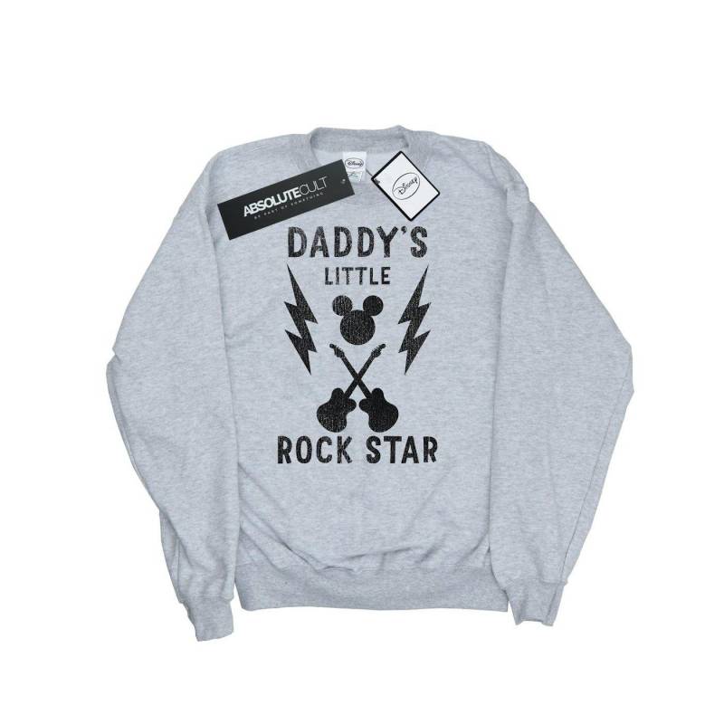 Mickey Mouse Daddy's Rock Star Sweatshirt Mädchen Grau 128 von Disney