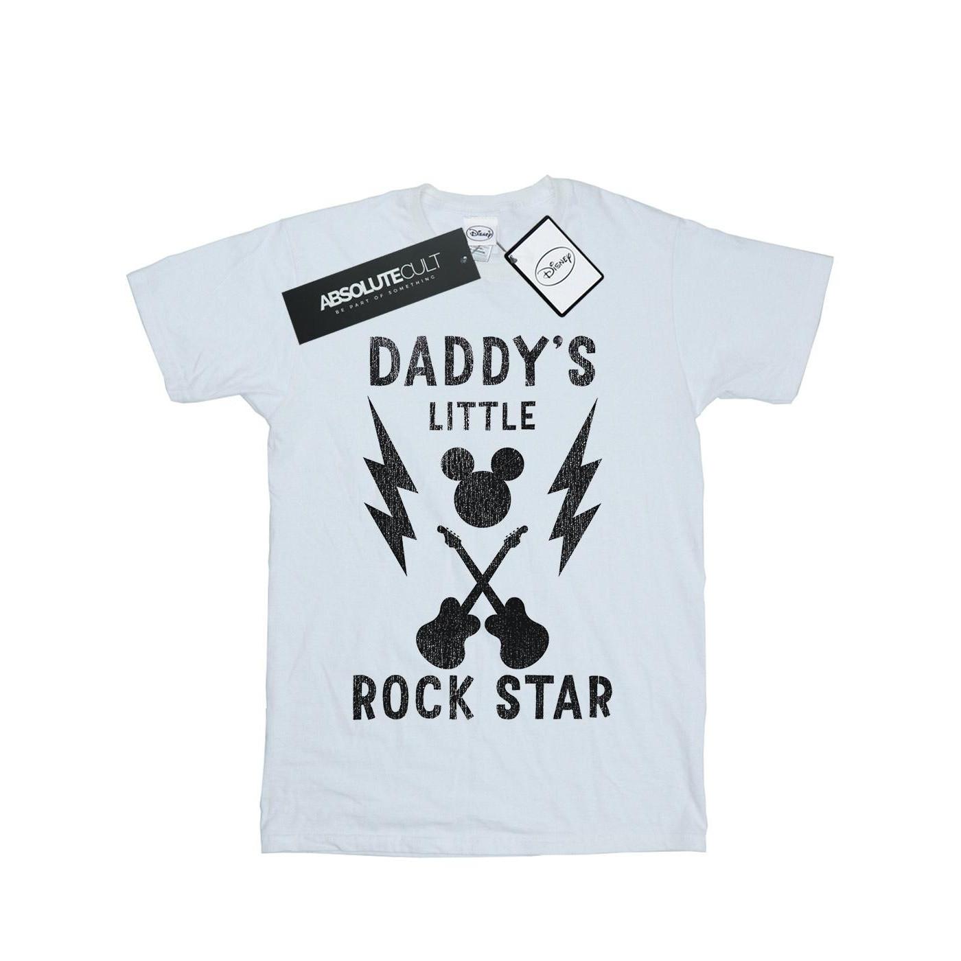 Mickey Mouse Daddy's Rock Star Tshirt Damen Weiss M von Disney