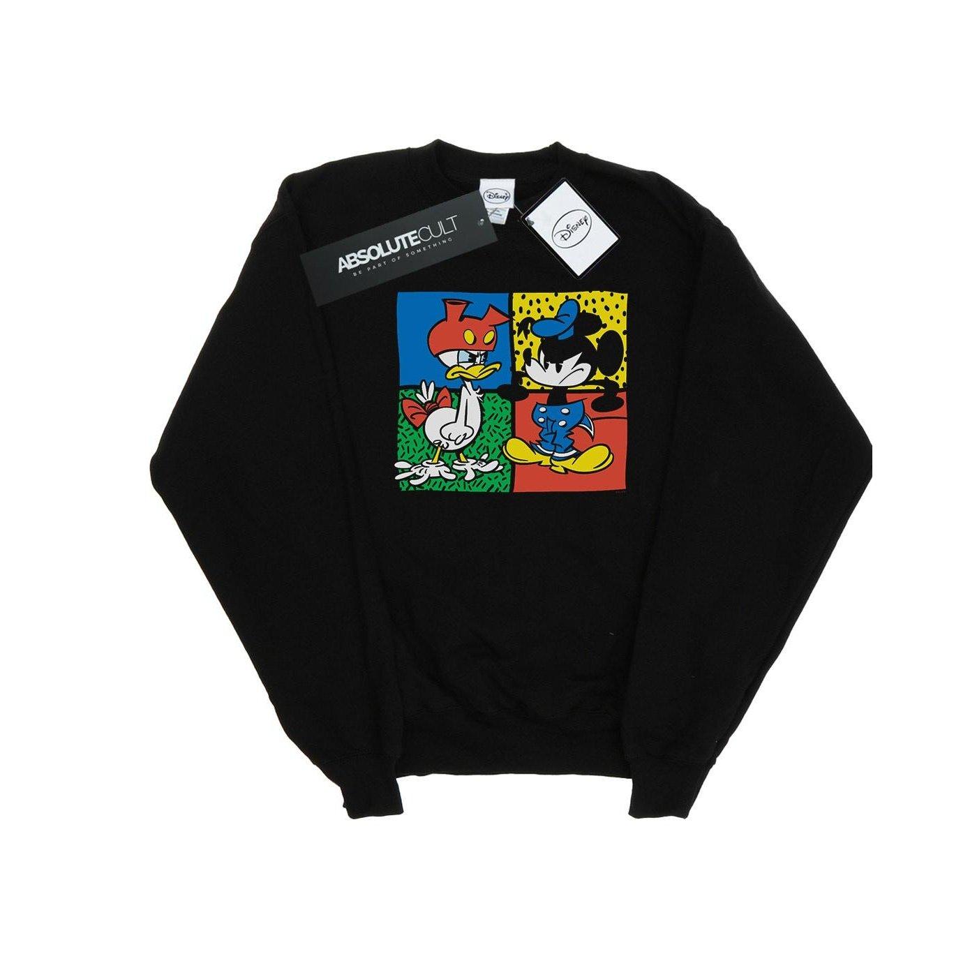 Mickey Mouse Donald Clothes Swap Sweatshirt Herren Schwarz L von Disney