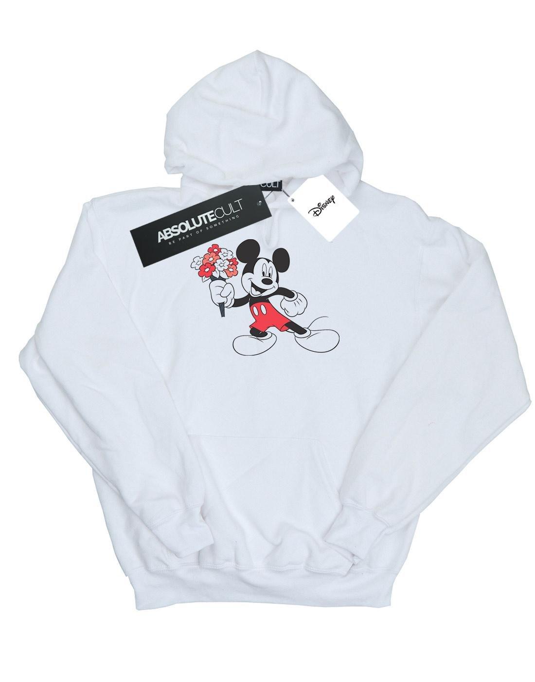 Mickey Mouse Flowers Kapuzenpullover Damen Weiss XXL von Disney