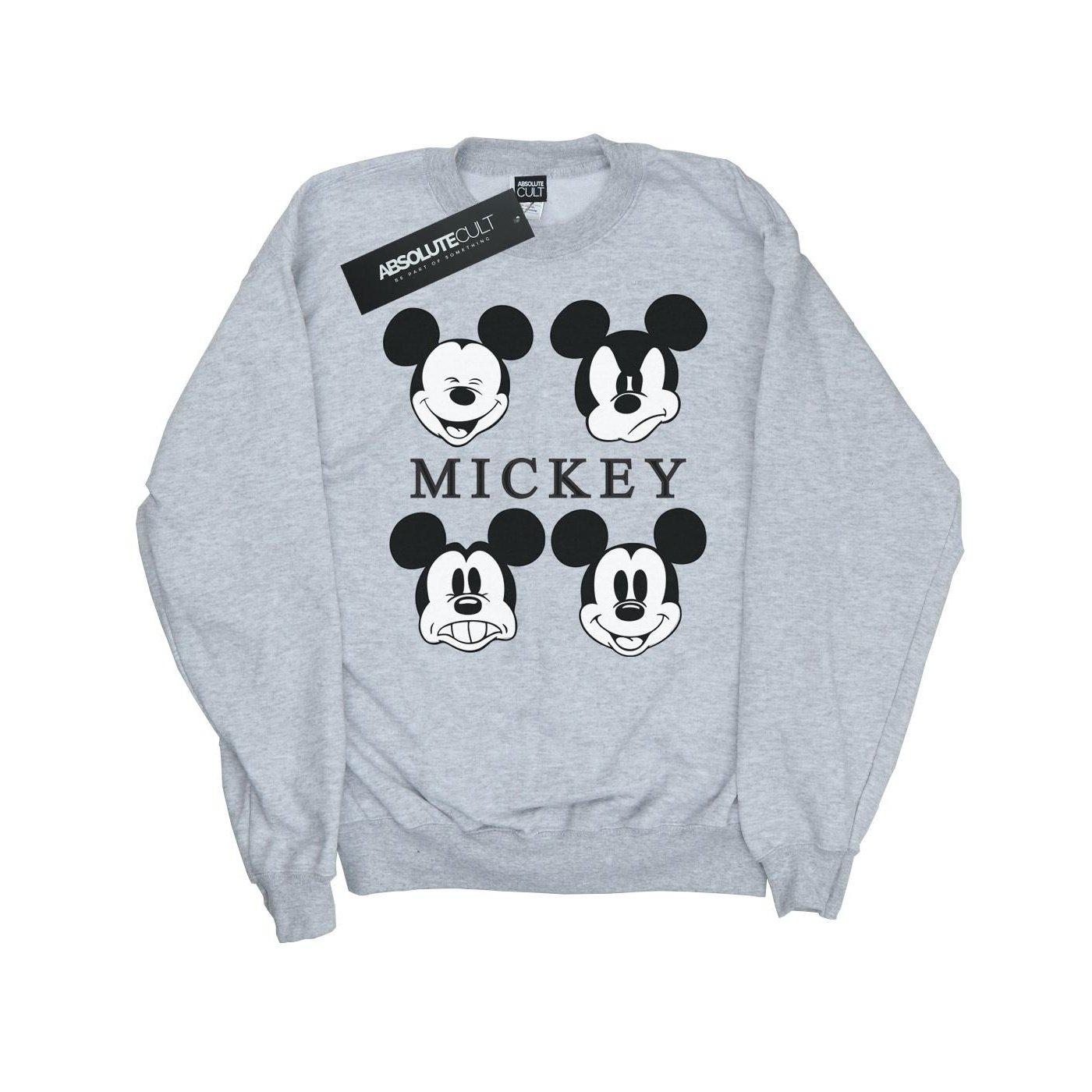 Mickey Mouse Four Heads Sweatshirt Mädchen Grau 116 von Disney