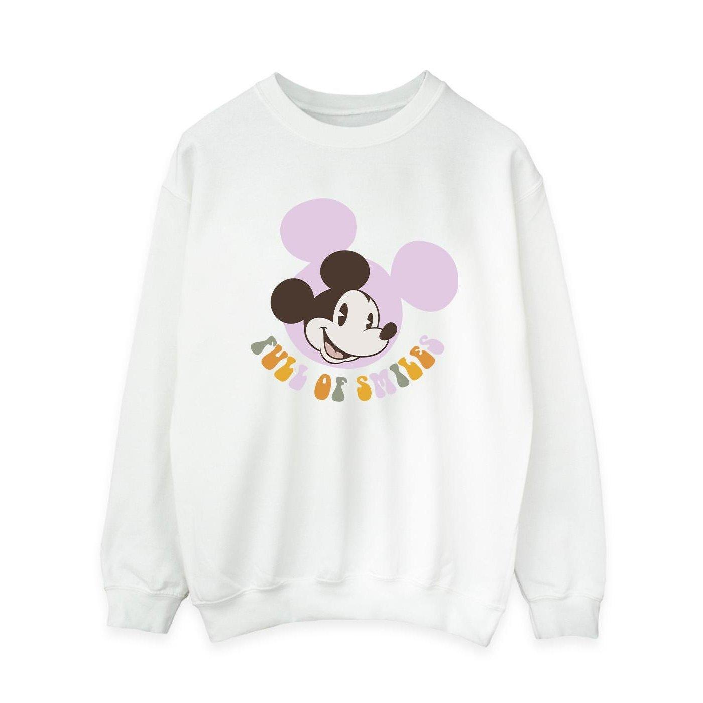 Mickey Mouse Full Of Smiles Sweatshirt Damen Weiss L von Disney