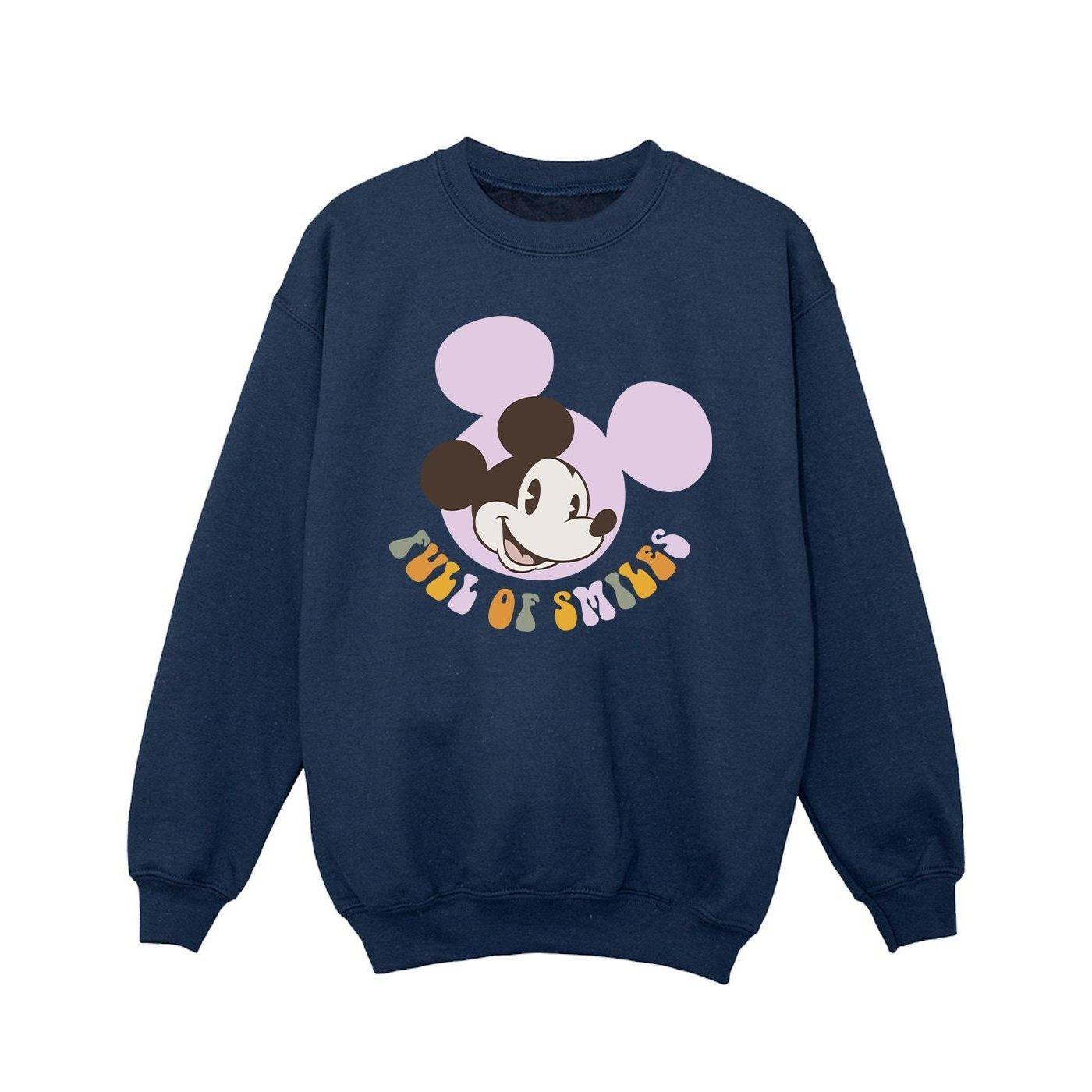 Mickey Mouse Full Of Smiles Sweatshirt Mädchen Marine 152-158 von Disney
