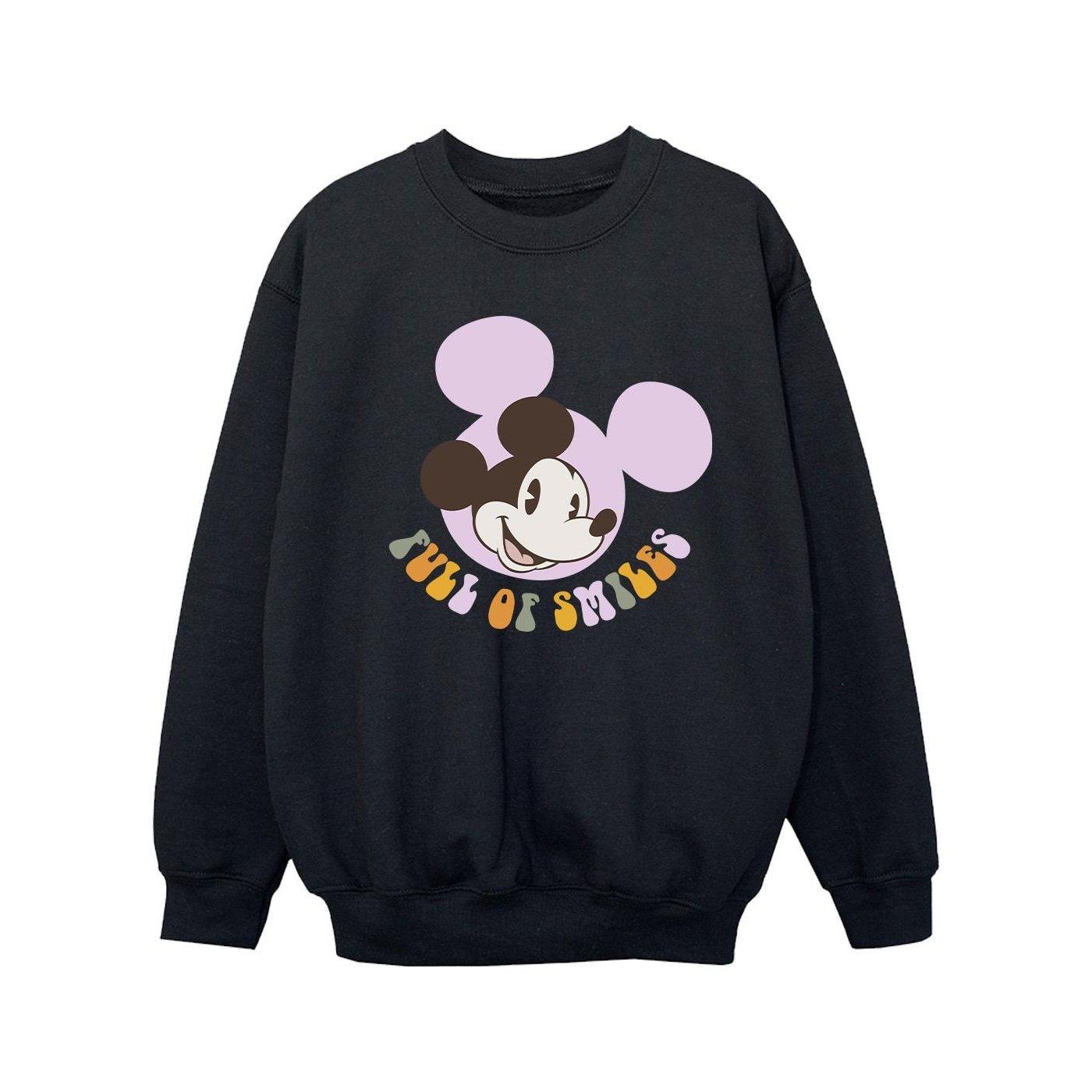 Mickey Mouse Full Of Smiles Sweatshirt Mädchen Schwarz 140/146 von Disney