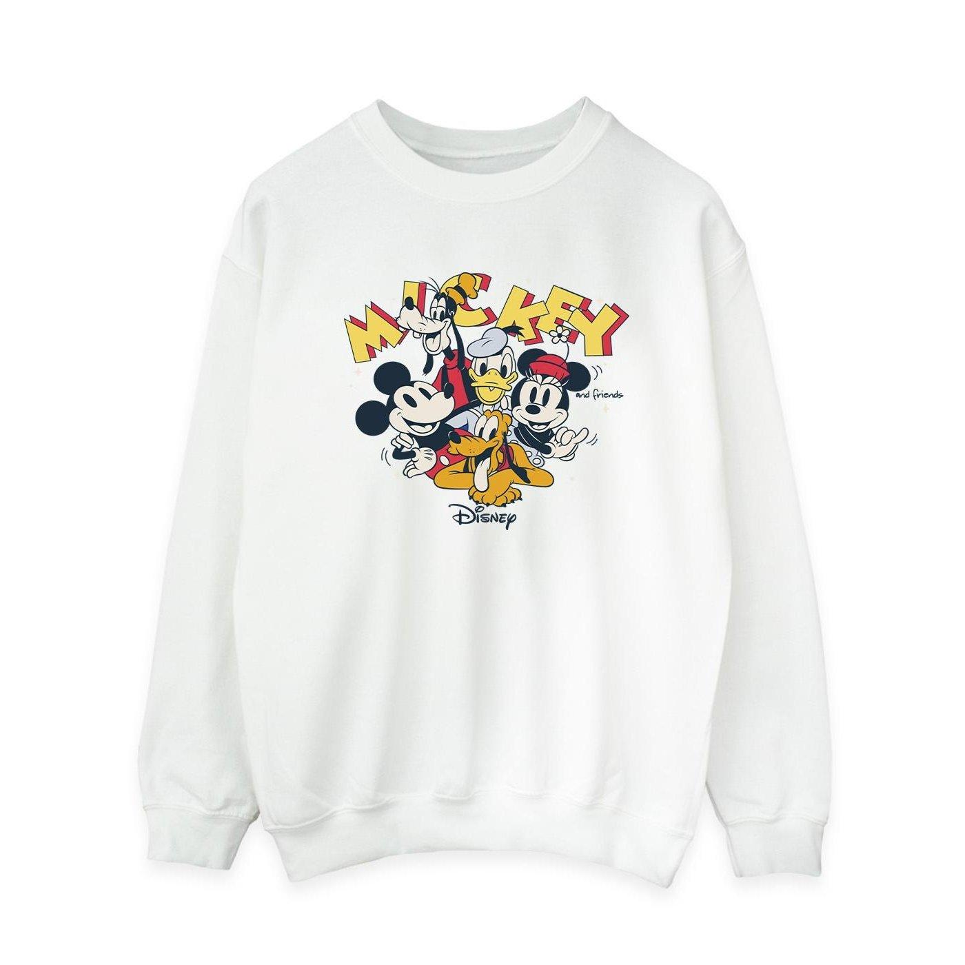 Mickey Mouse Group Sweatshirt Damen Weiss M von Disney