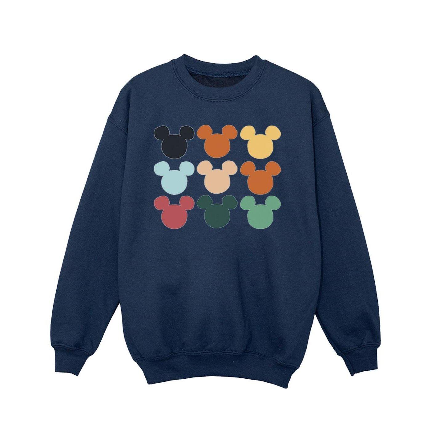 Mickey Mouse Heads Square Sweatshirt Mädchen Marine 140/146 von Disney