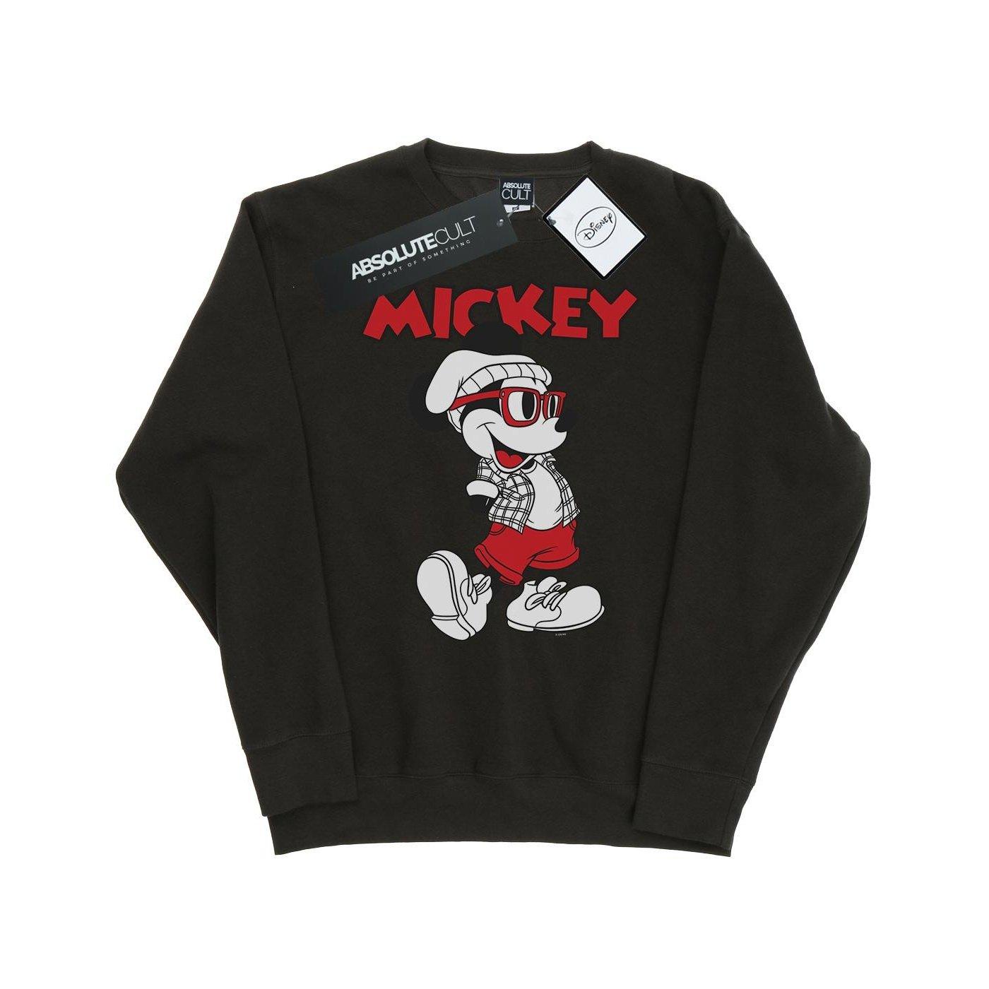 Mickey Mouse Hipster Sweatshirt Damen Taubengrau XL von Disney