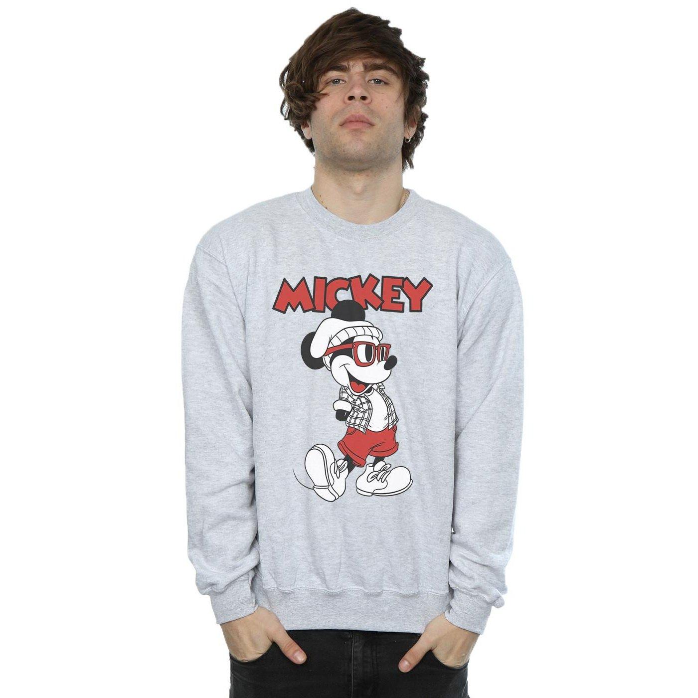 Mickey Mouse Hipster Sweatshirt Herren Grau L von Disney
