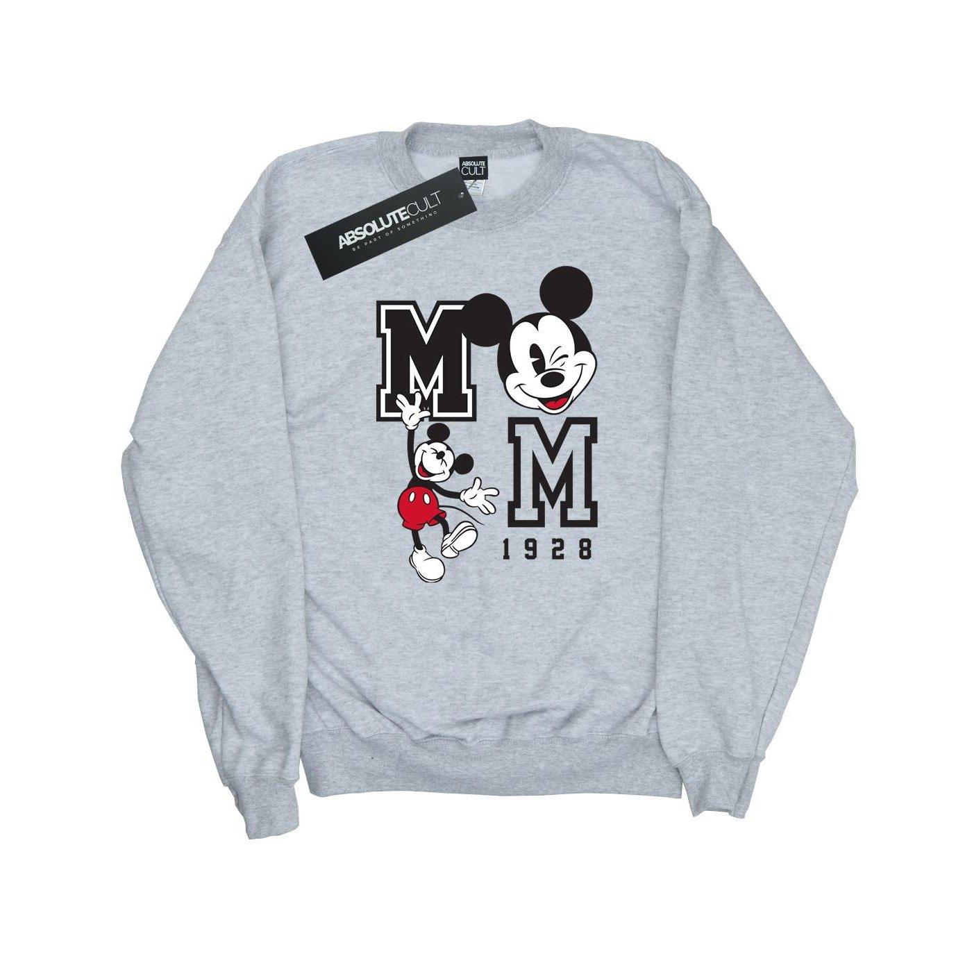 Mickey Mouse Jump And Wink Sweatshirt Damen Grau XL von Disney