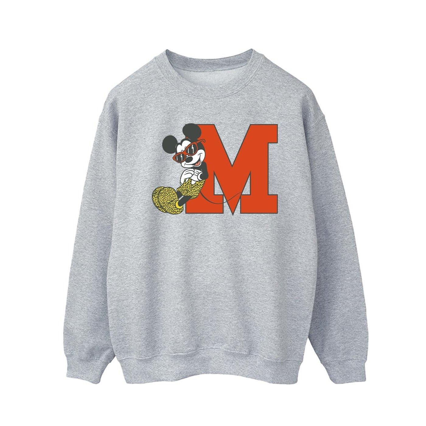 Mickey Mouse Leopard Trousers Sweatshirt Herren Grau XXL von Disney