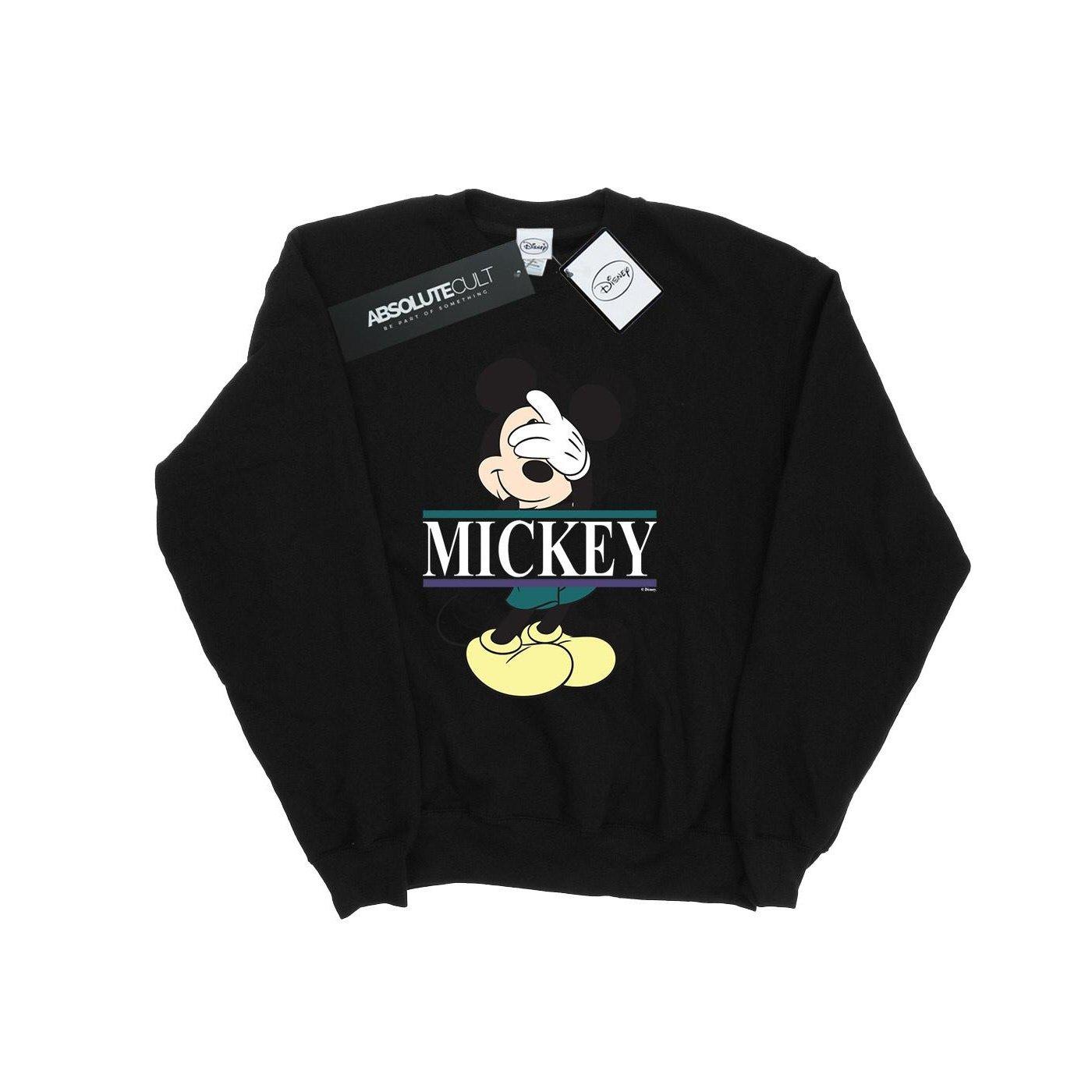 Mickey Mouse Letters Sweatshirt Mädchen Schwarz 128 von Disney