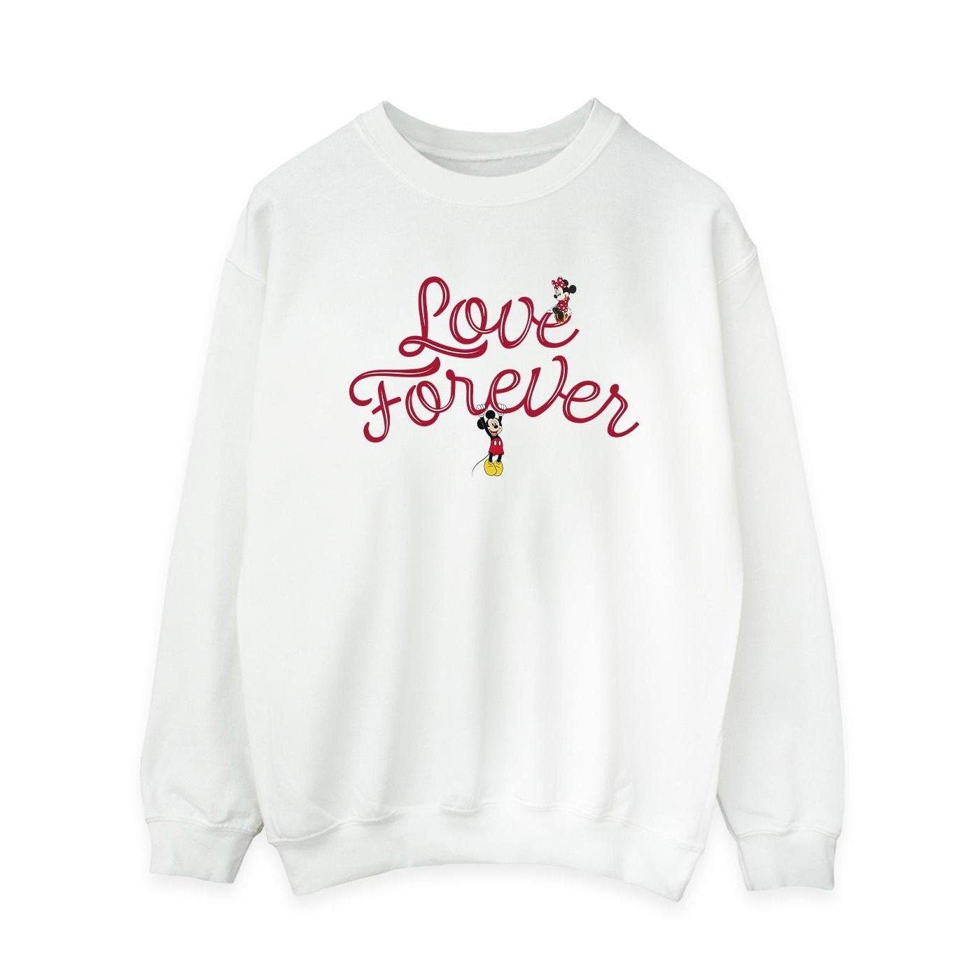 Mickey Mouse Love Forever Sweatshirt Damen Weiss M von Disney