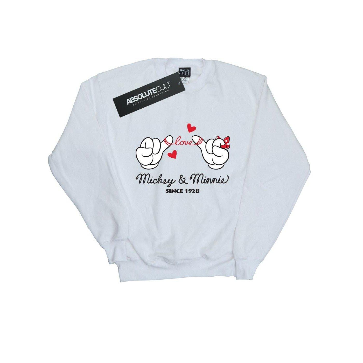 Mickey Mouse Love Hands Sweatshirt Unisex Weiss 128 von Disney