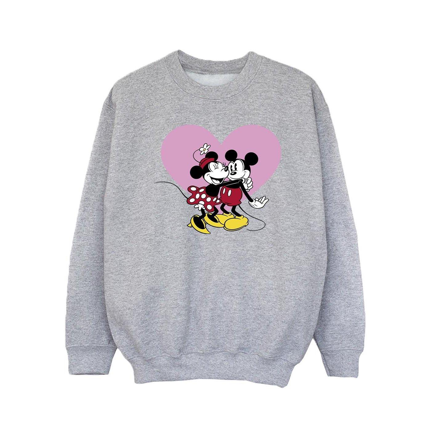 Mickey Mouse Love Languages Sweatshirt Mädchen Grau 116 von Disney