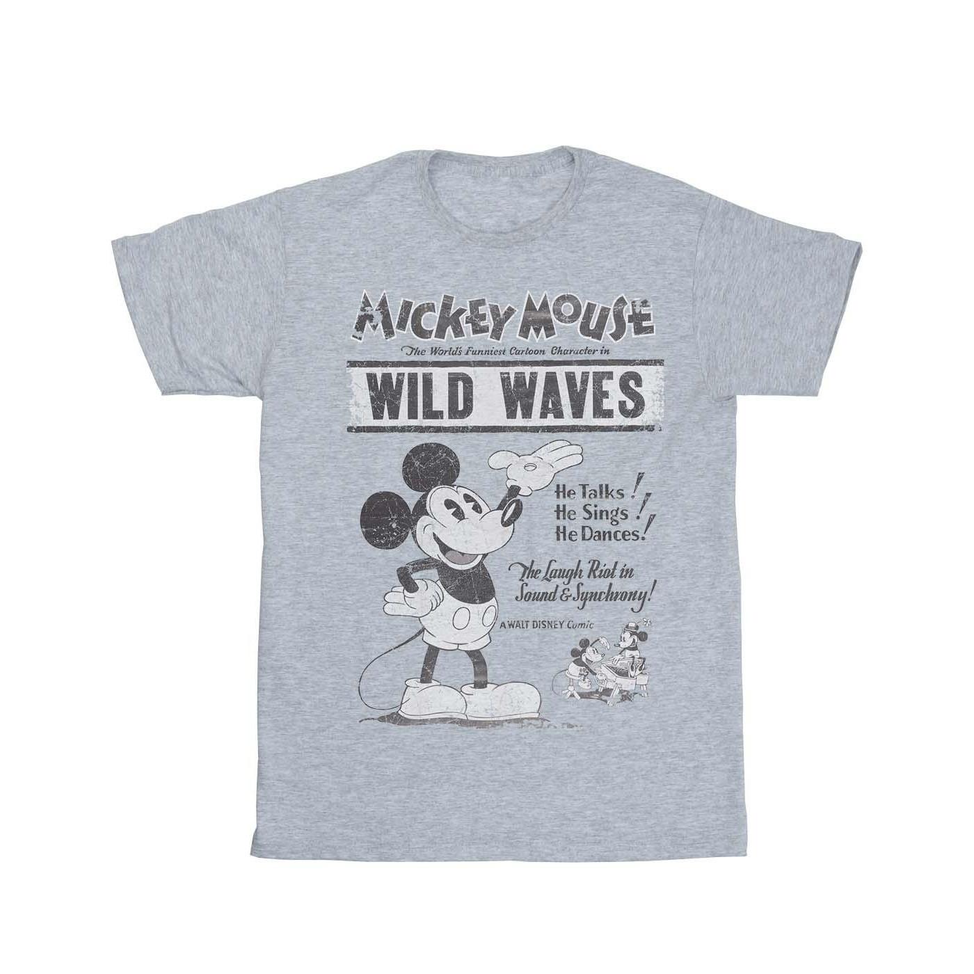 Mickey Mouse Making Waves Tshirt Mädchen Grau 140/146 von Disney