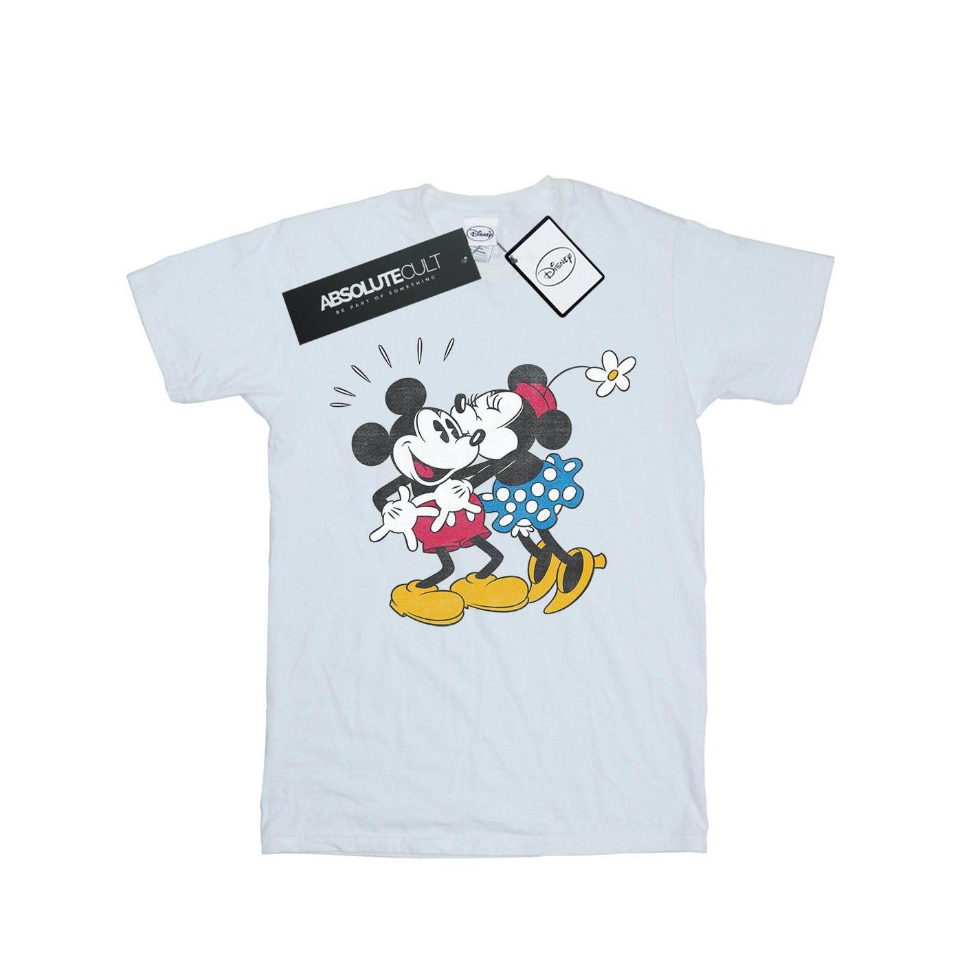 Mickey Mouse Mickey And Minnie Kiss Tshirt Herren Weiss XL von Disney