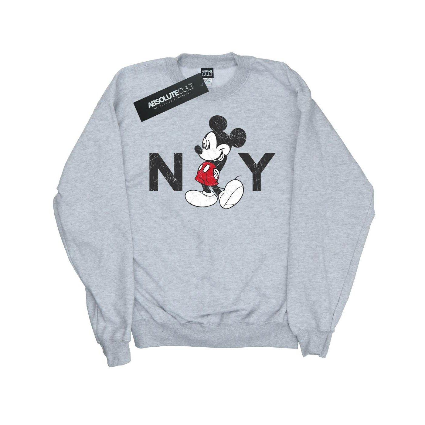 Mickey Mouse Ny Sweatshirt Mädchen Grau 128 von Disney