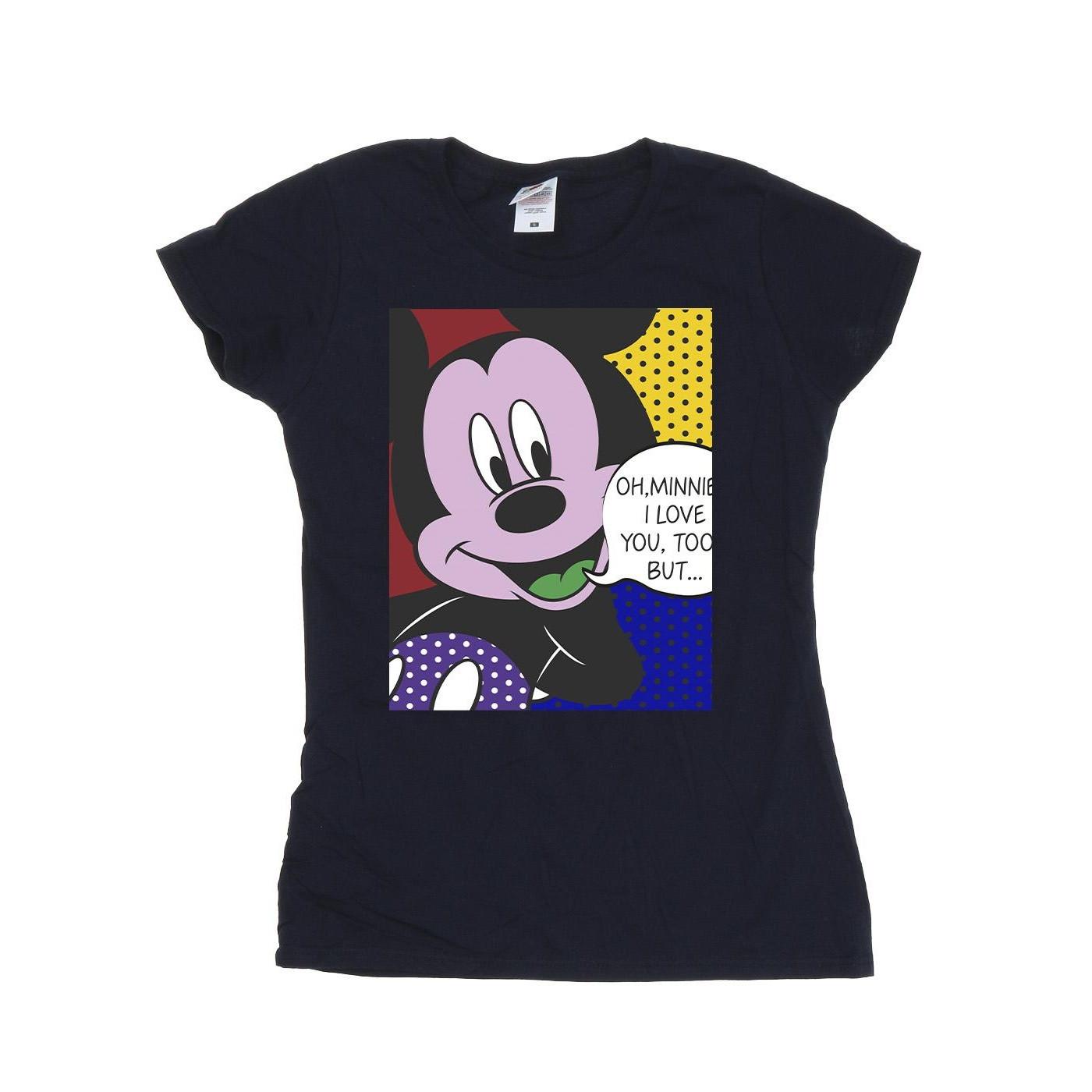 Mickey Mouse Oh Minnie Pop Art Tshirt Damen Marine XL von Disney