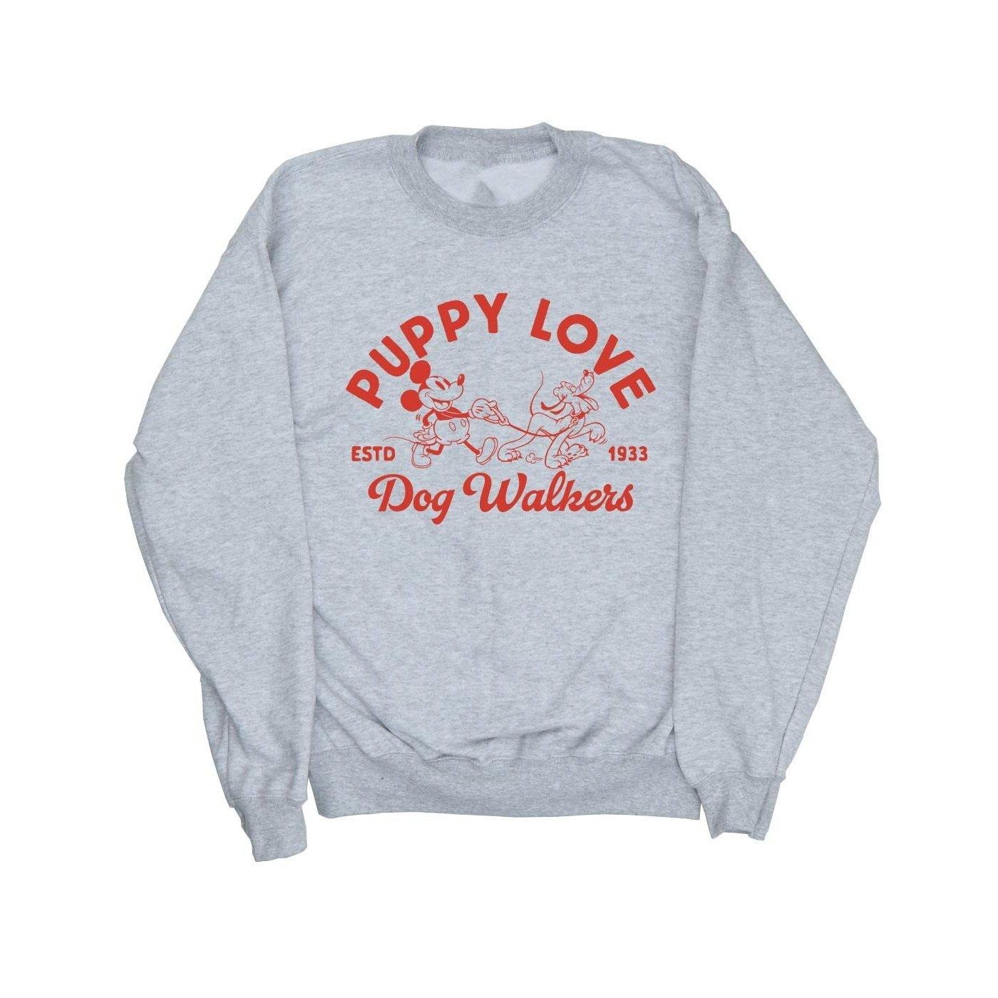 Mickey Mouse Puppy Love Sweatshirt Damen Grau S von Disney