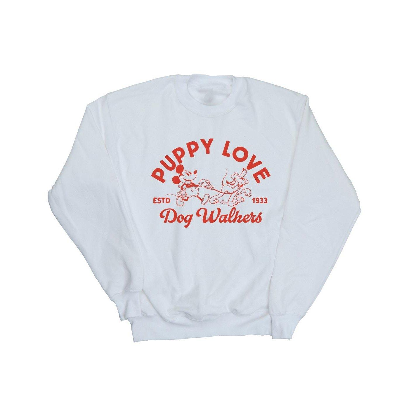 Mickey Mouse Puppy Love Sweatshirt Damen Weiss XL von Disney