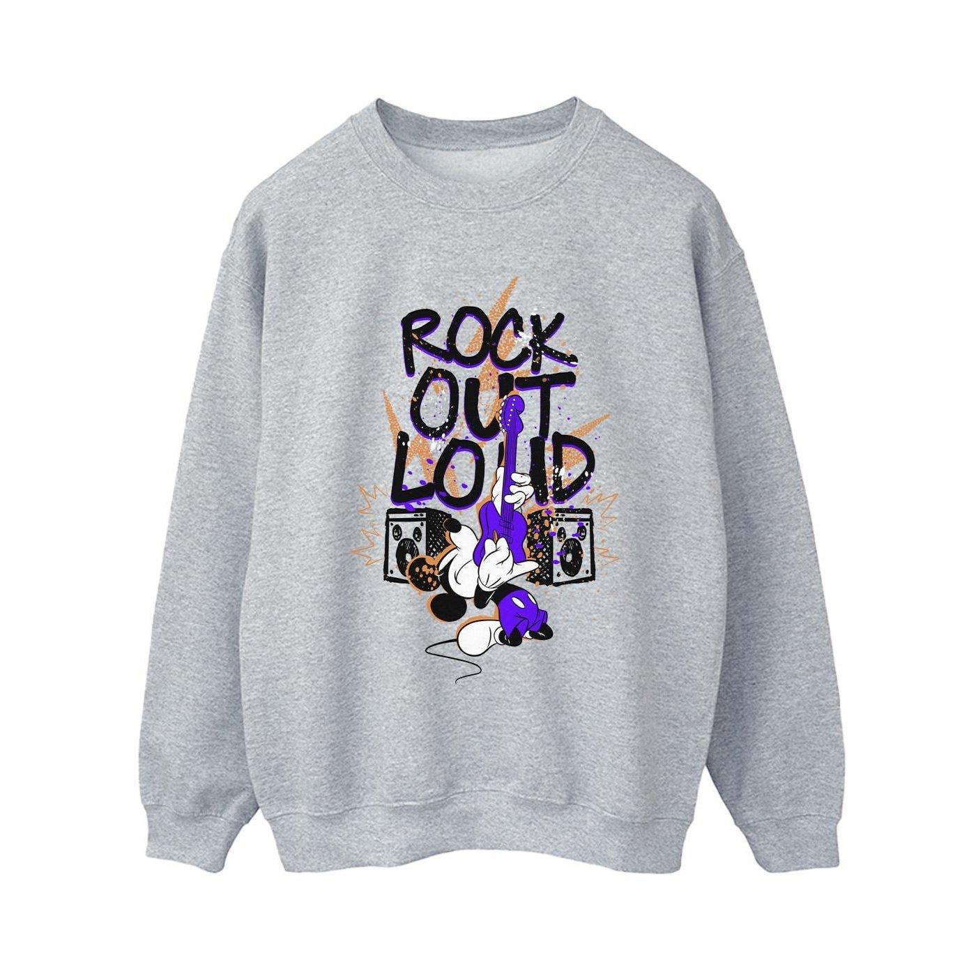 Mickey Mouse Rock Out Loud Sweatshirt Damen Grau S von Disney