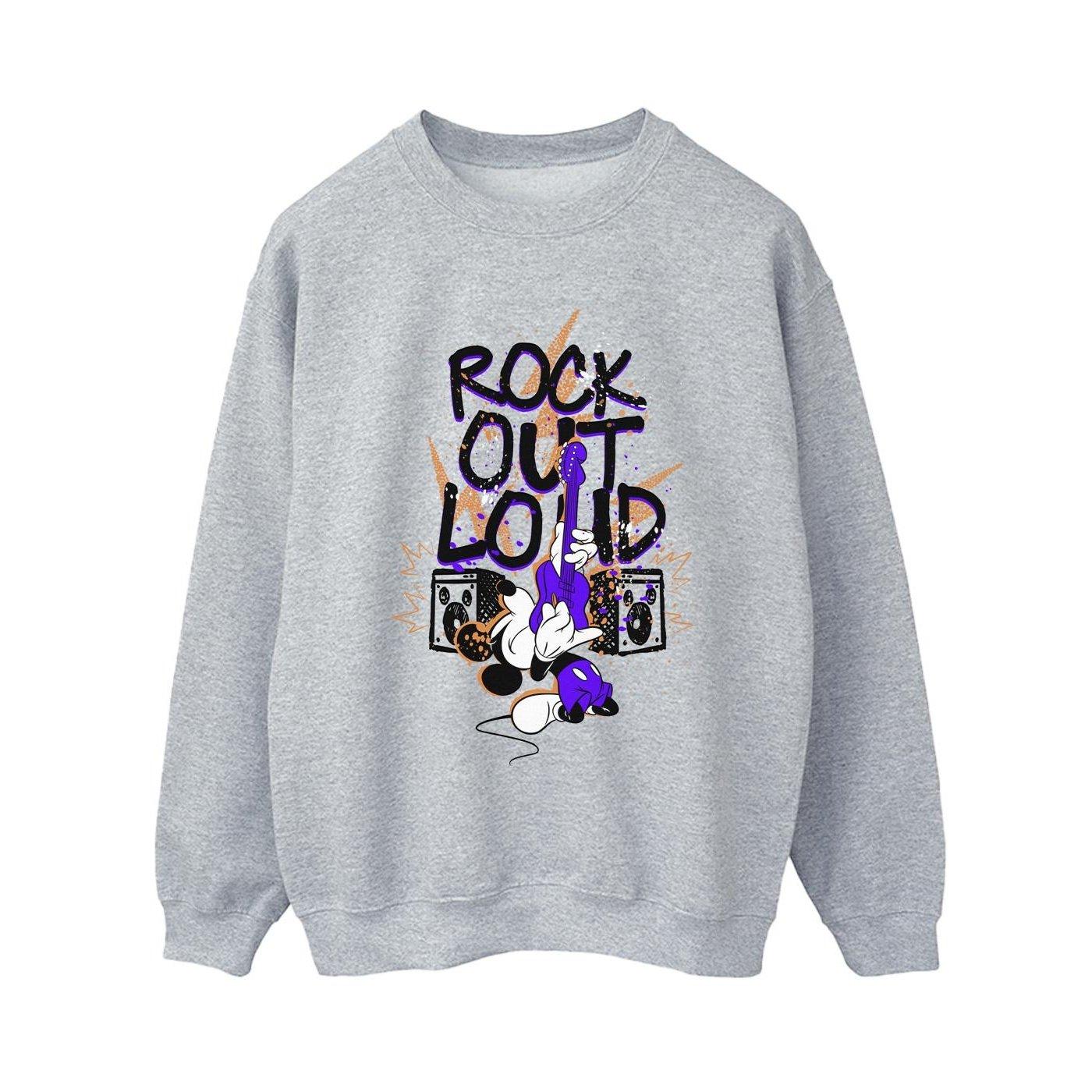 Mickey Mouse Rock Out Loud Sweatshirt Damen Grau XL von Disney