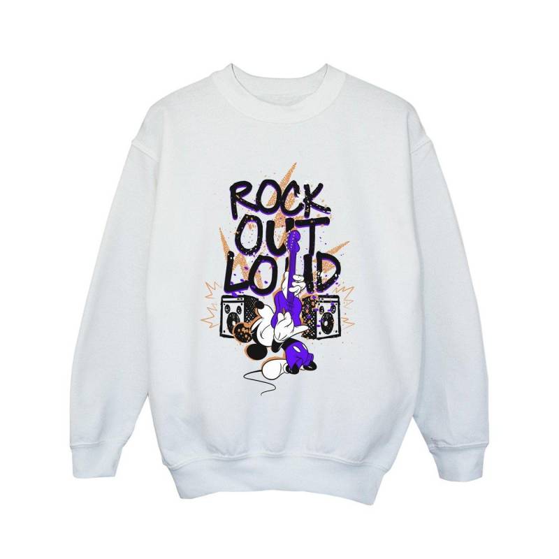 Mickey Mouse Rock Out Loud Sweatshirt Mädchen Weiss 104 von Disney