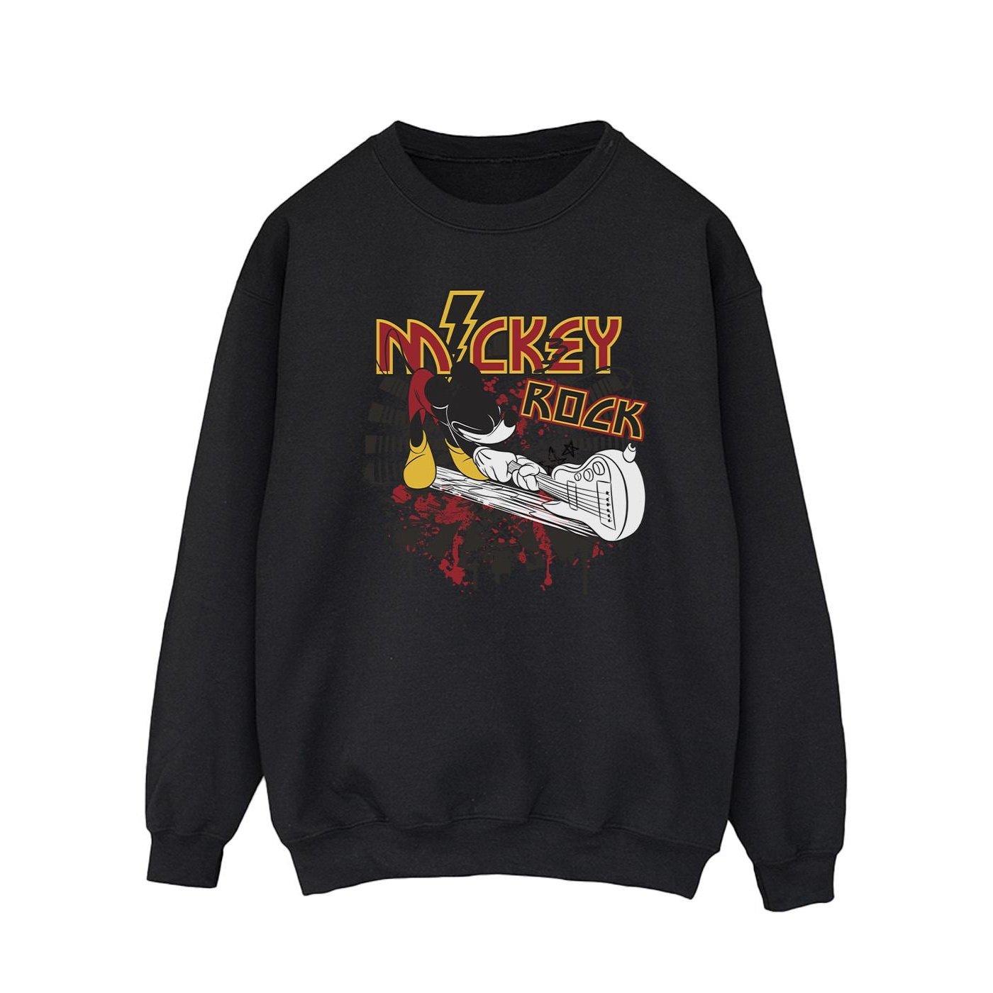 Mickey Mouse Smash Guitar Rock Sweatshirt Herren Schwarz XL von Disney