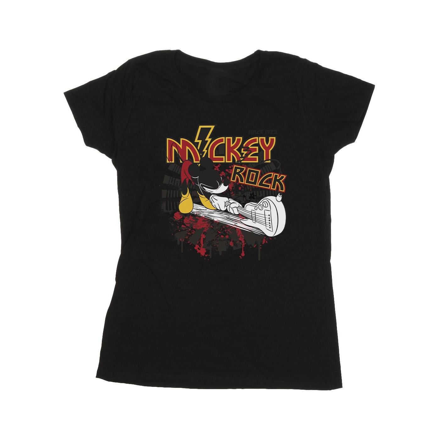 Mickey Mouse Smash Guitar Rock Tshirt Damen Schwarz M von Disney