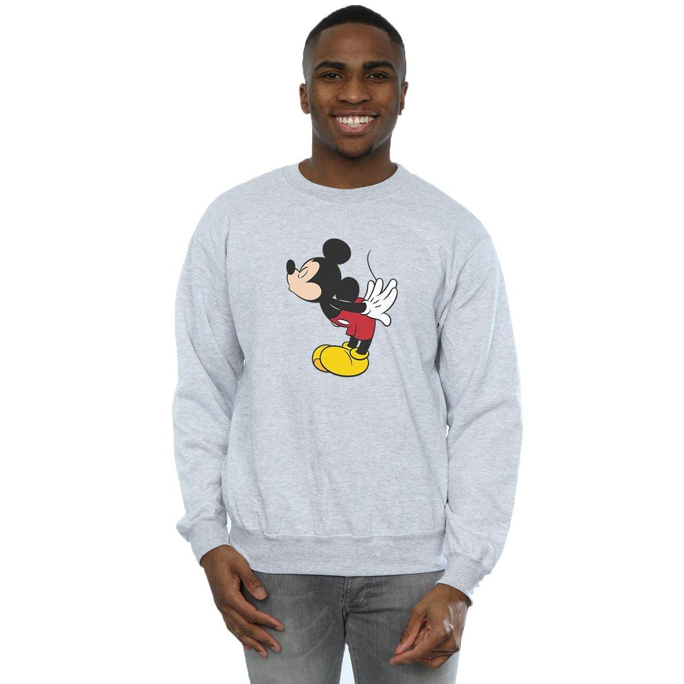 Mickey Mouse Split Kiss Sweatshirt Herren Grau S von Disney